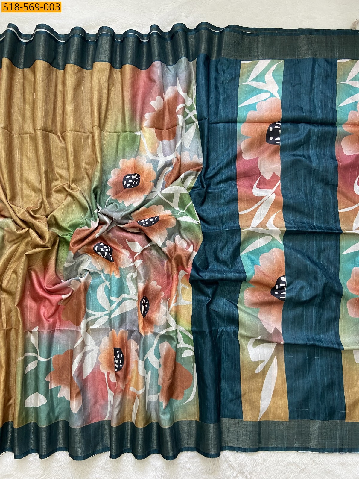 Sandal Fancy Soft Tussar Silk sarees