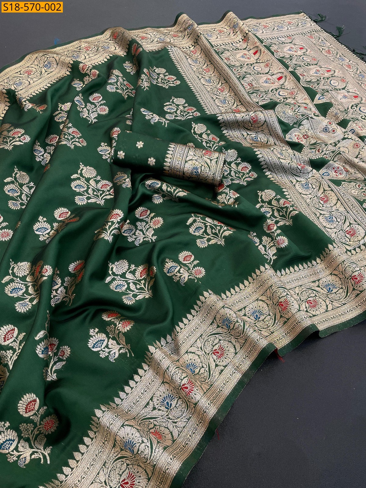 Green Fancy Kanjivaram silk saree