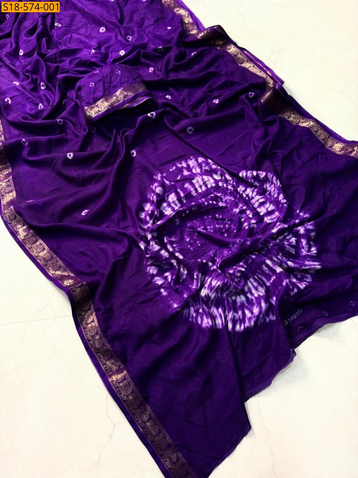 Purple Fancy Tussar silk saree