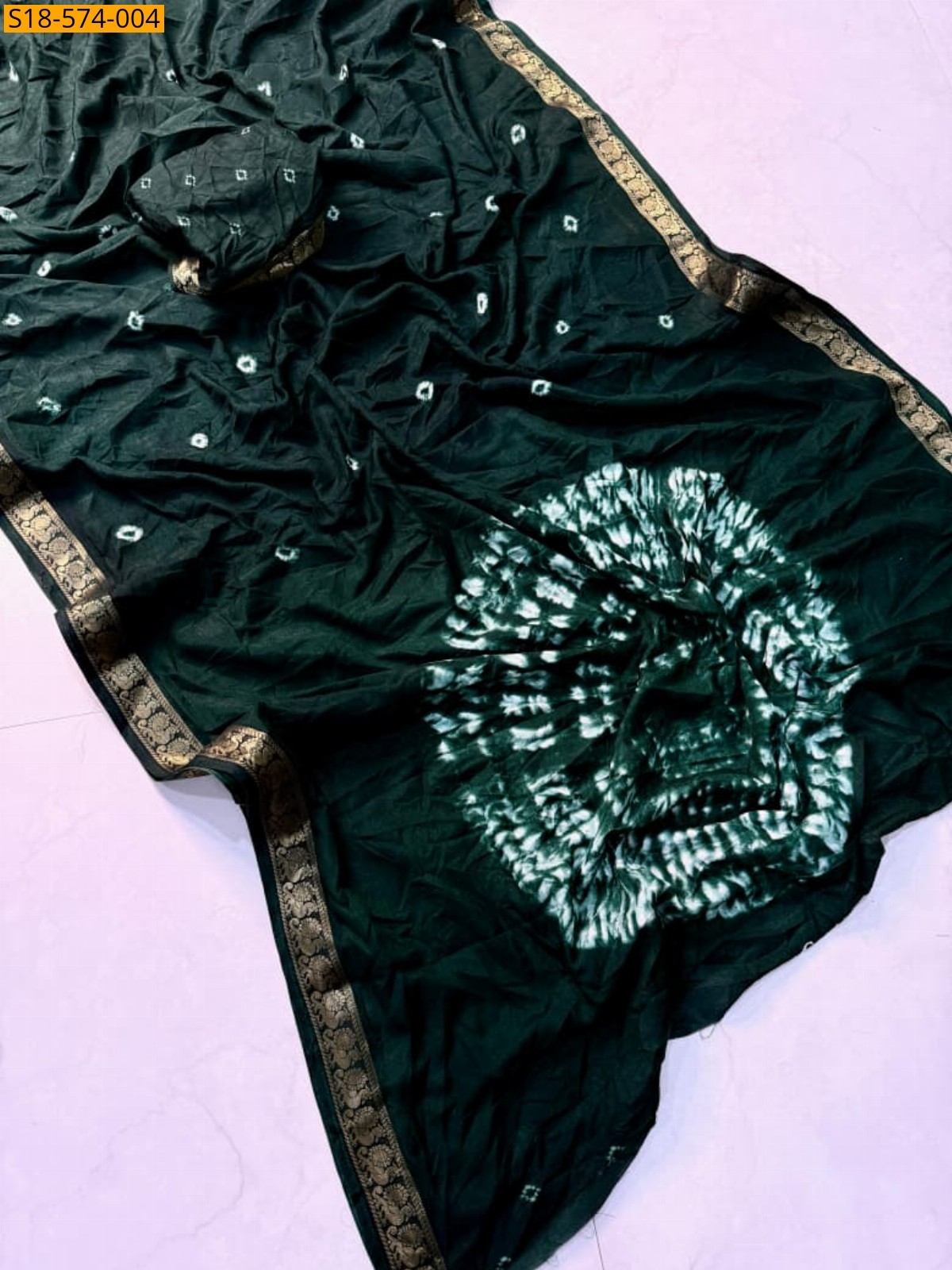 Green Fancy Tussar silk saree