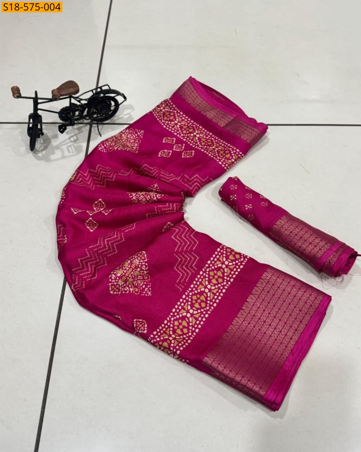 Pink Marshmallow printed sarees