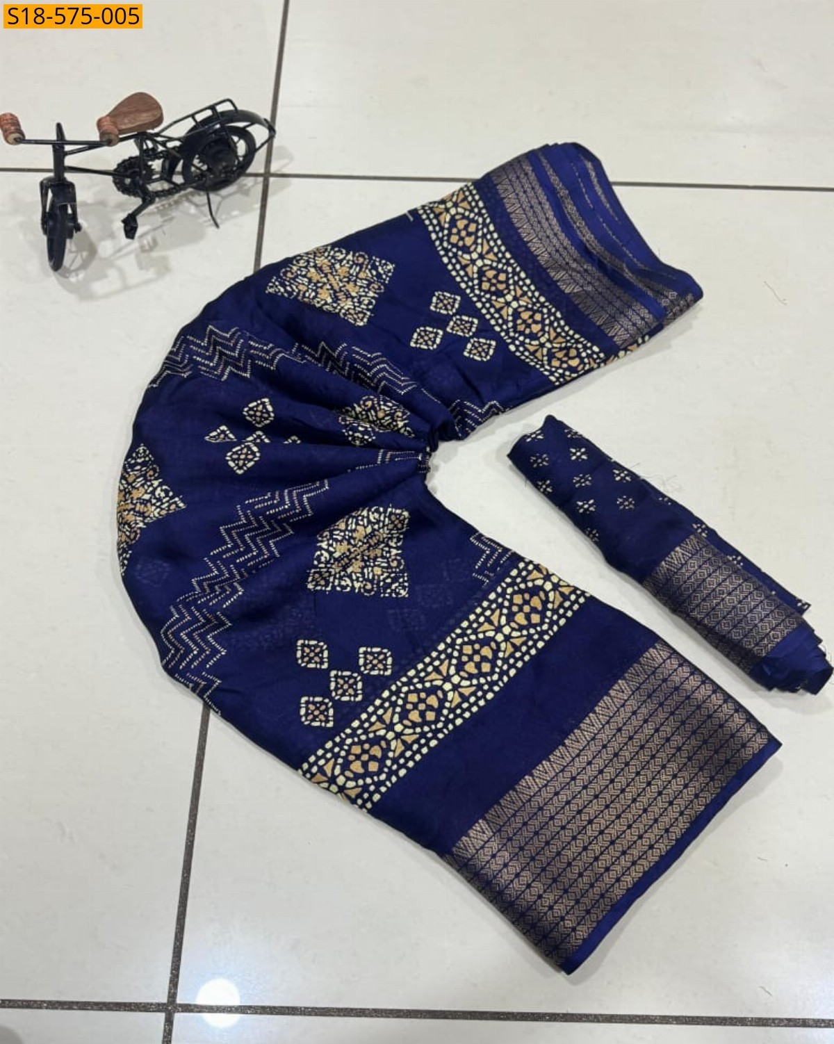 Blue Marshmallow printed sarees