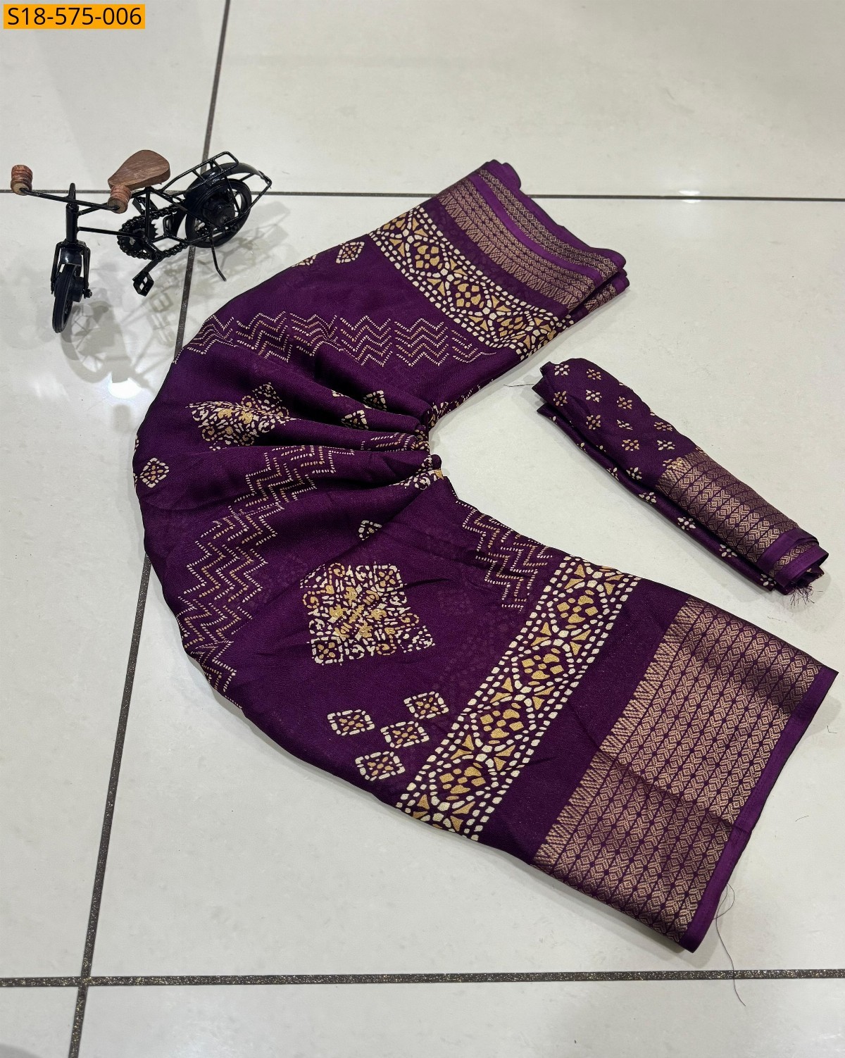 Wine Marshmallow printed sarees