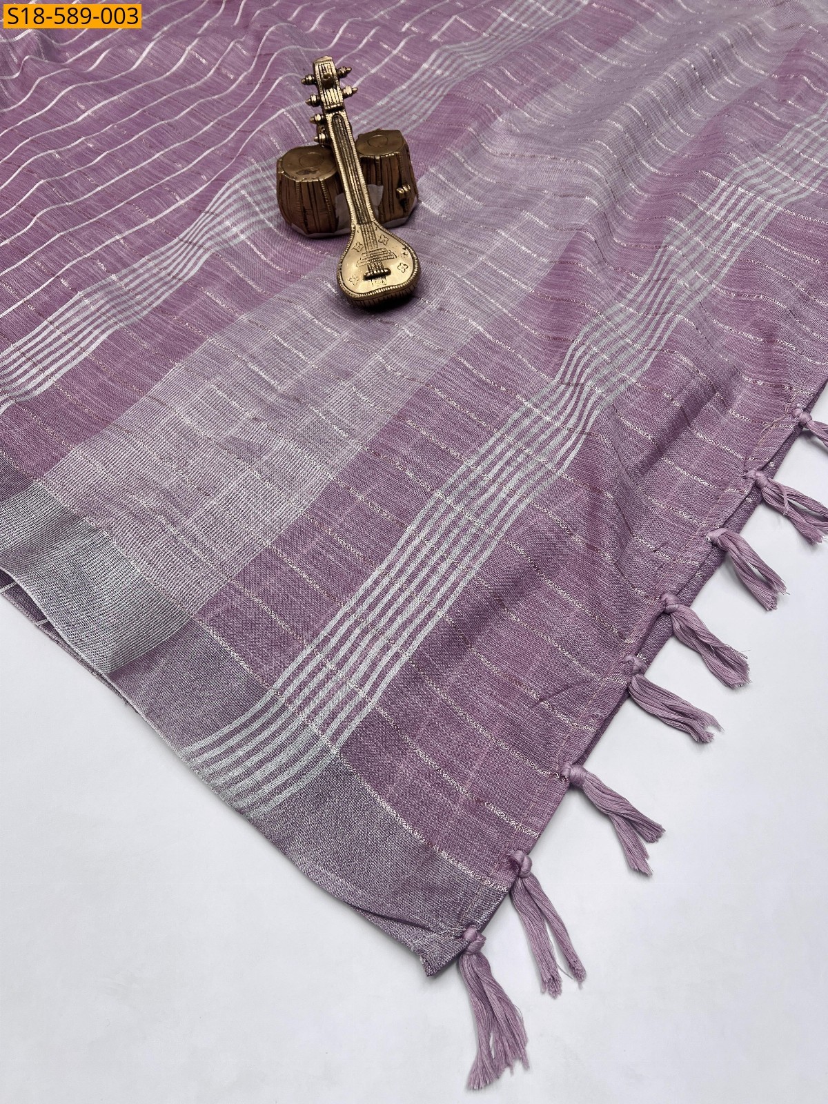 Onion Linen cotton saree