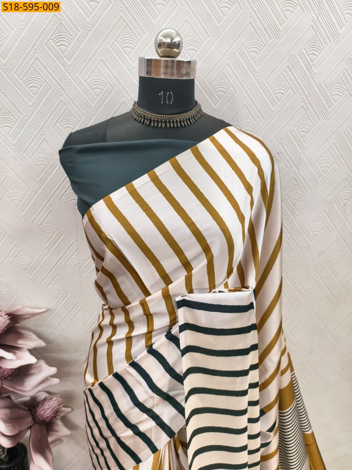 Half white Fancy Modal Silk Digital Printed Saree