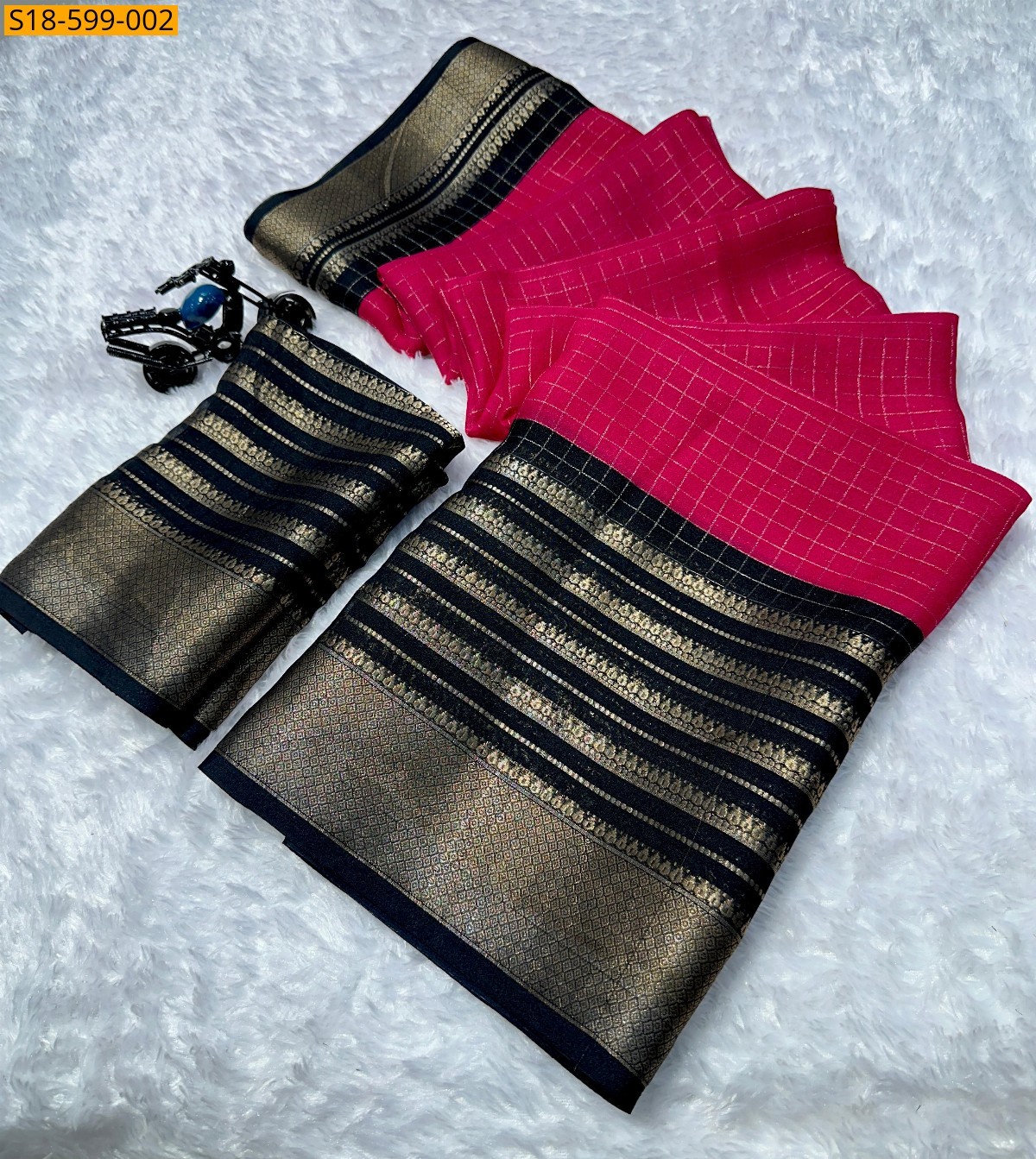 Pink Fancy Mysore Silk Saree