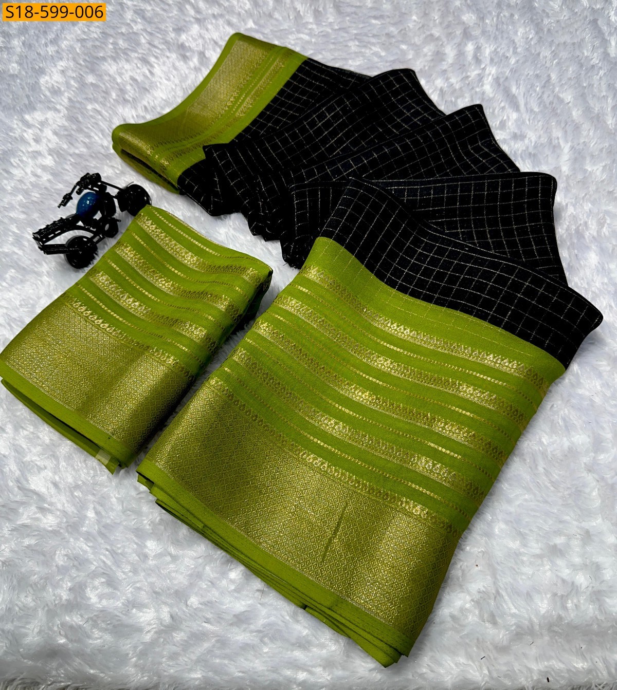 Black Fancy Mysore Silk Saree