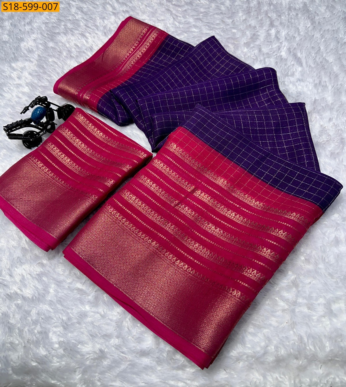 Purple Fancy Mysore Silk Saree