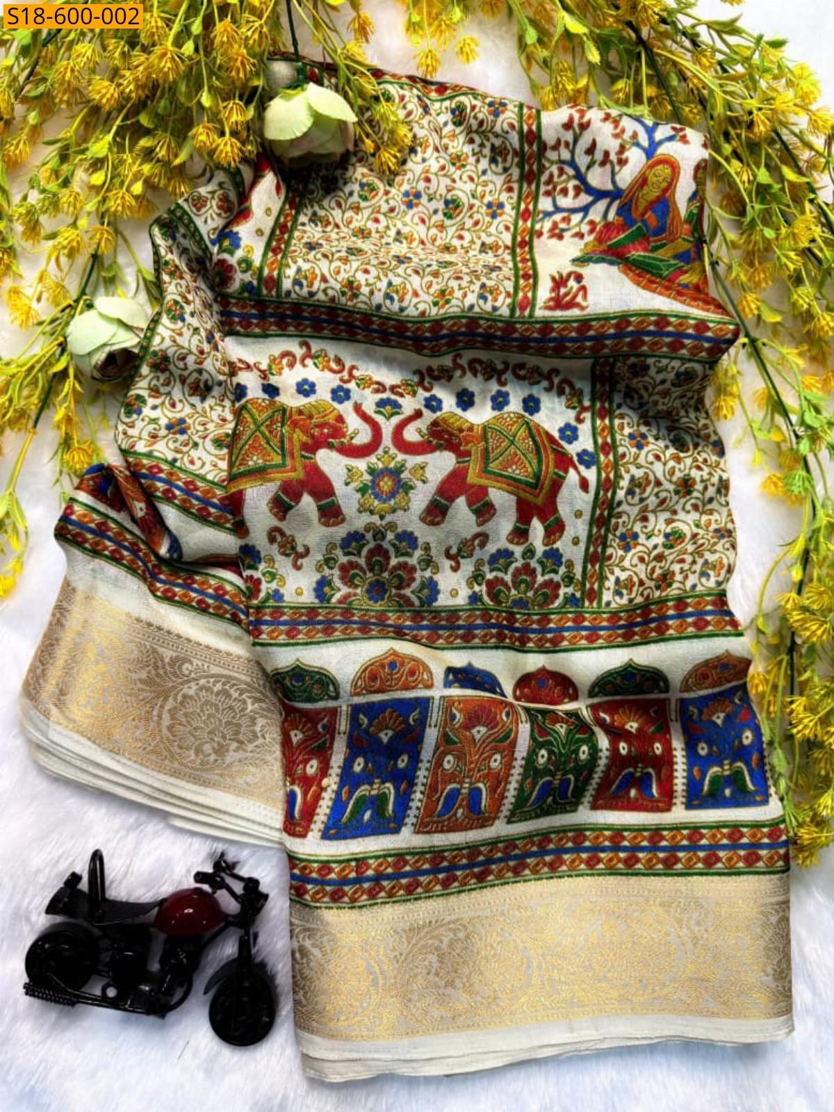 White Fancy Marshmellow Saree