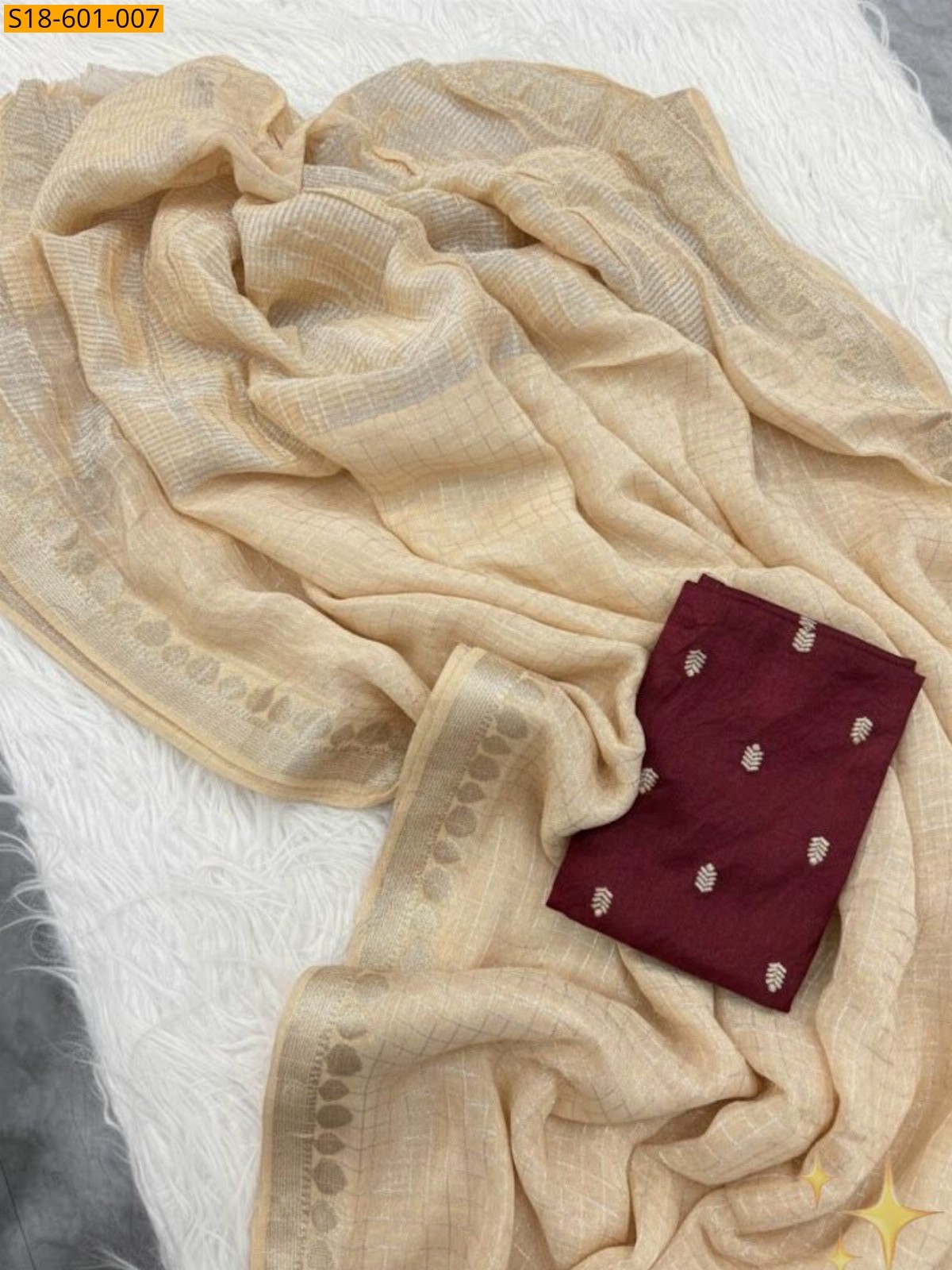 Sandal Viscose georgette Sarees