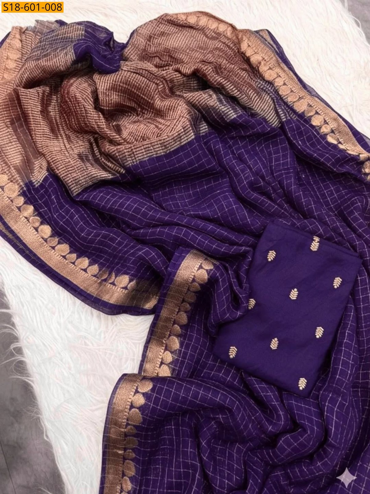 Violet Viscose georgette Sarees