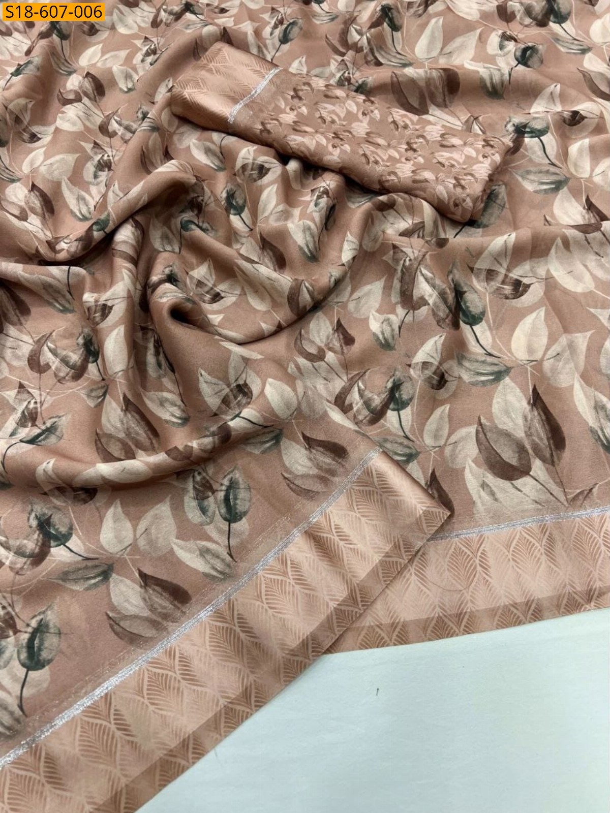 Brown Viscose soft silk Sarees