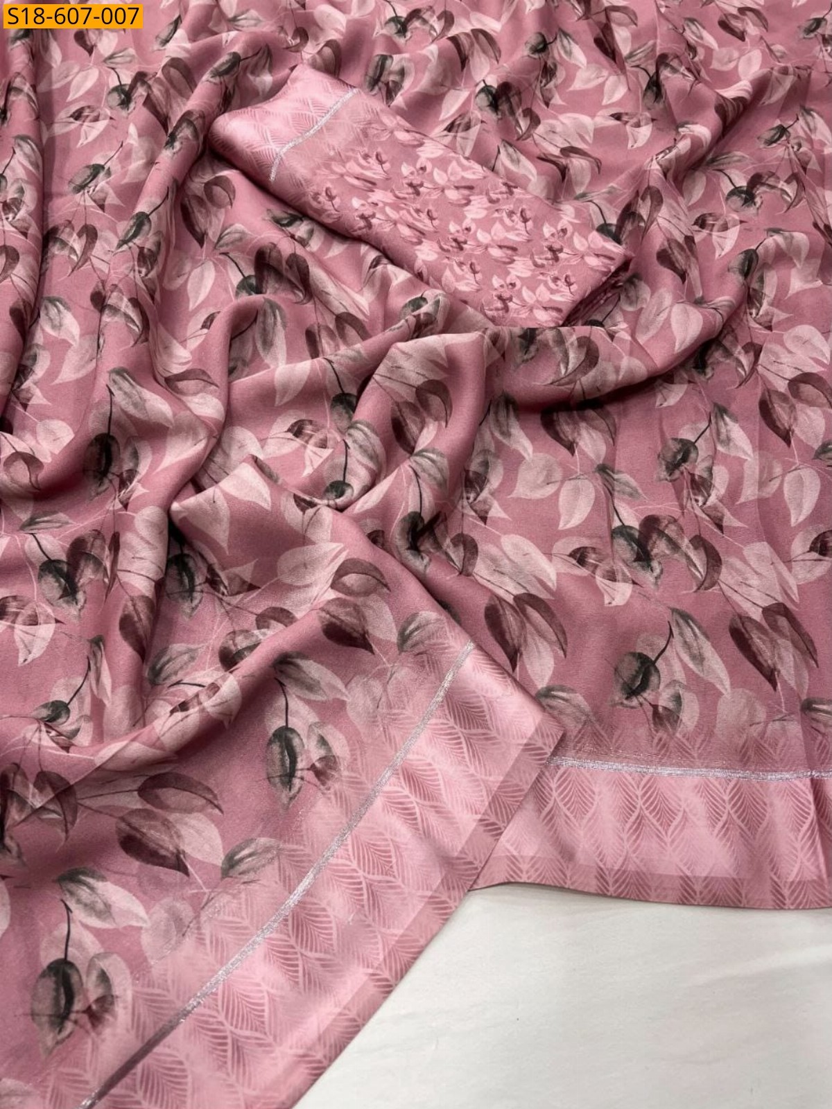 Onion Pink Viscose soft silk Sarees