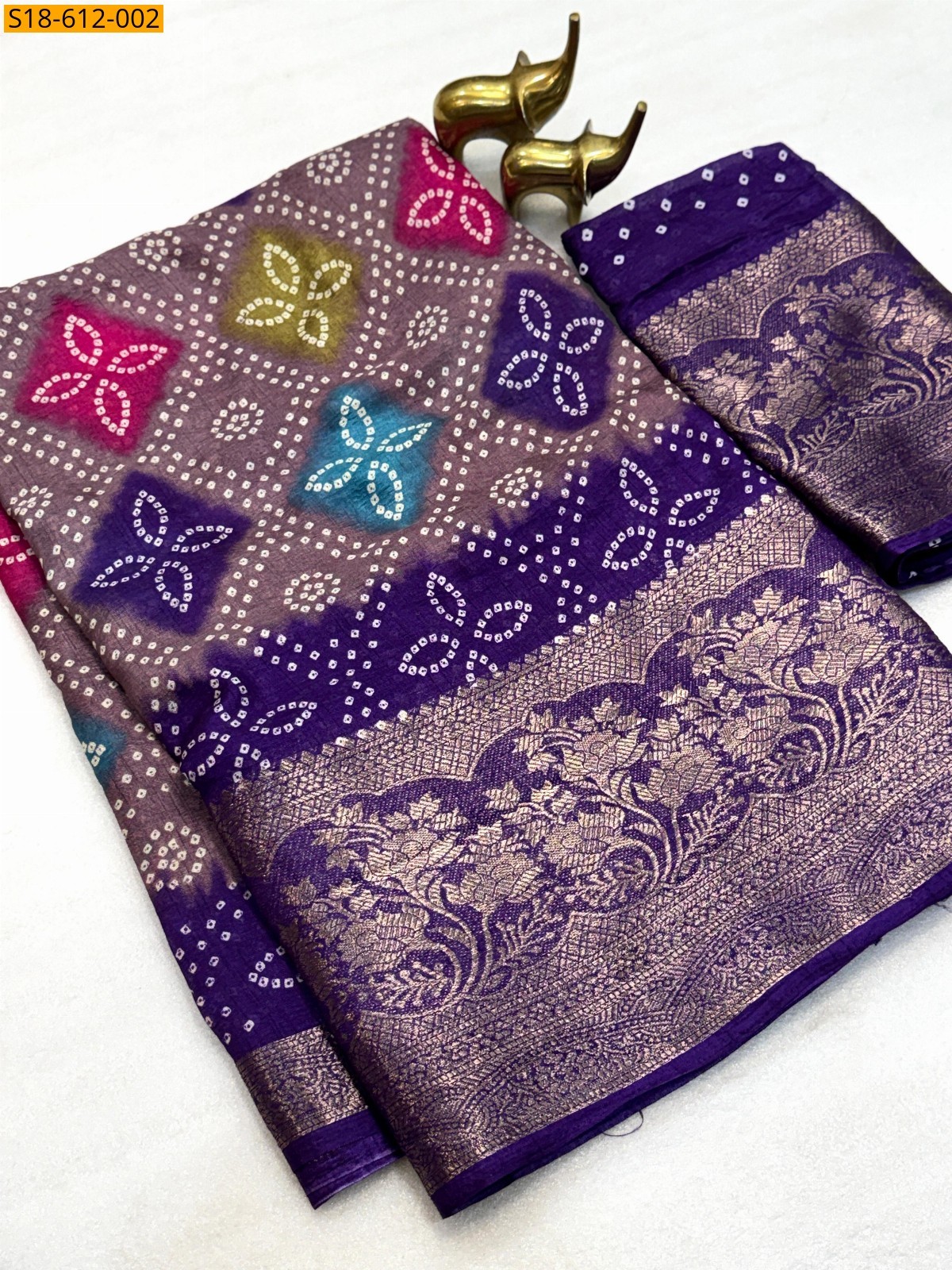 Onion Pink Soft Crush Dola Silk Saree