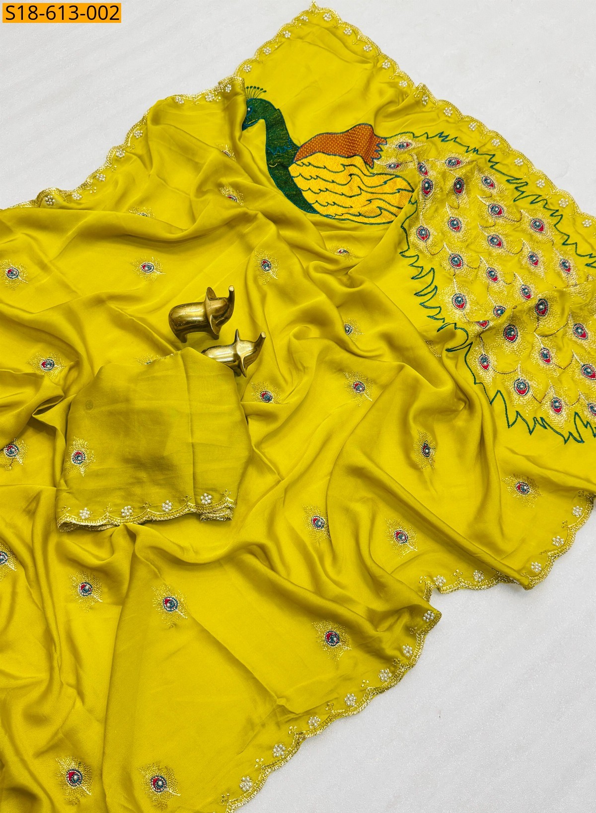 Yellow Soft Rangoli Silk Saree