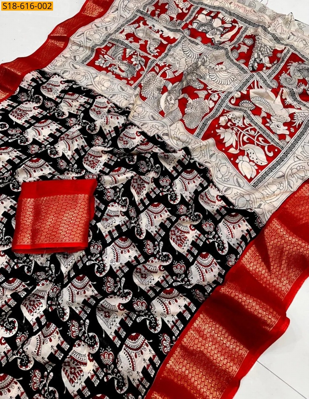 Black Fancy Dola silk sarees