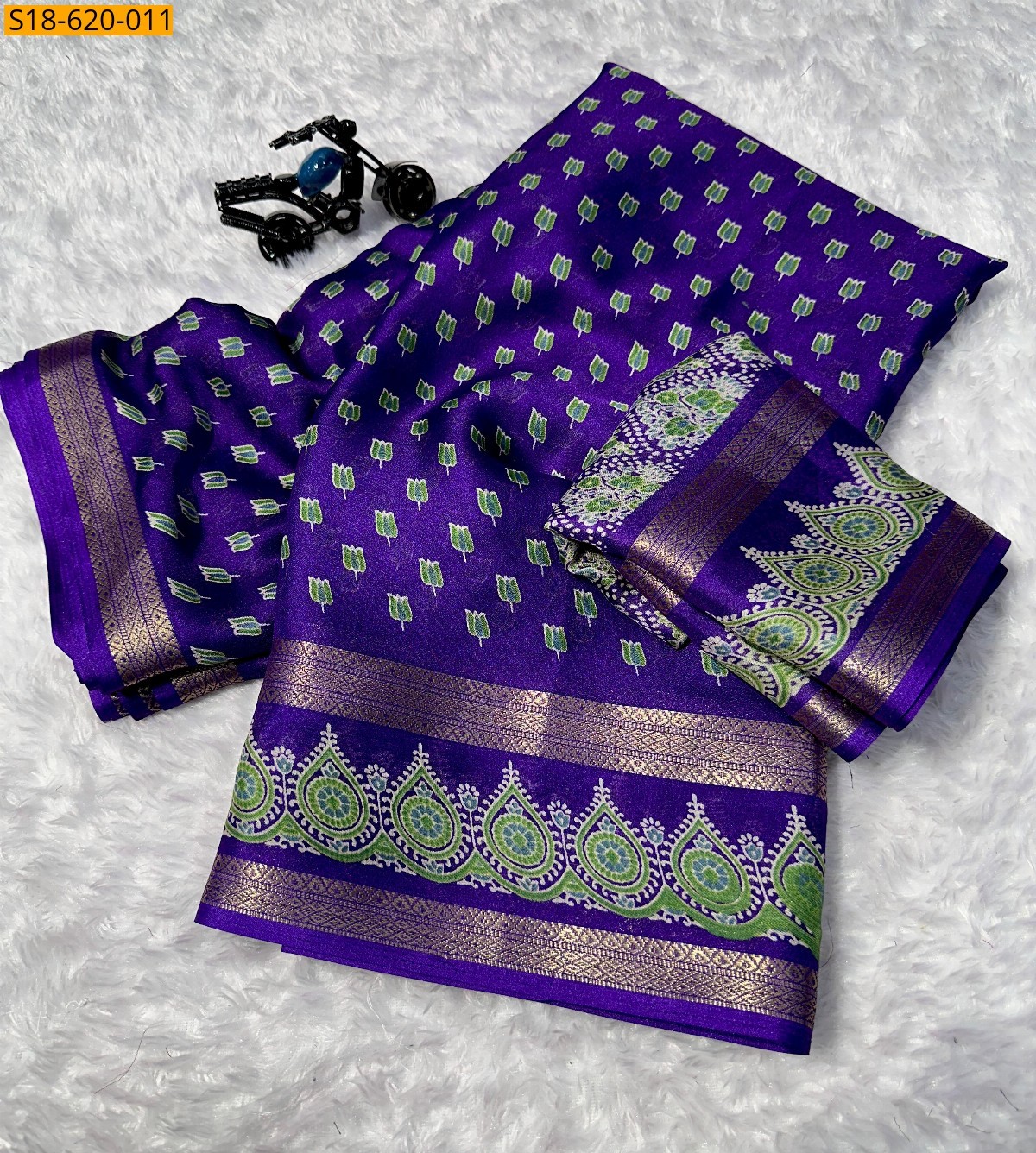 Violet Soft georgette printed sarees