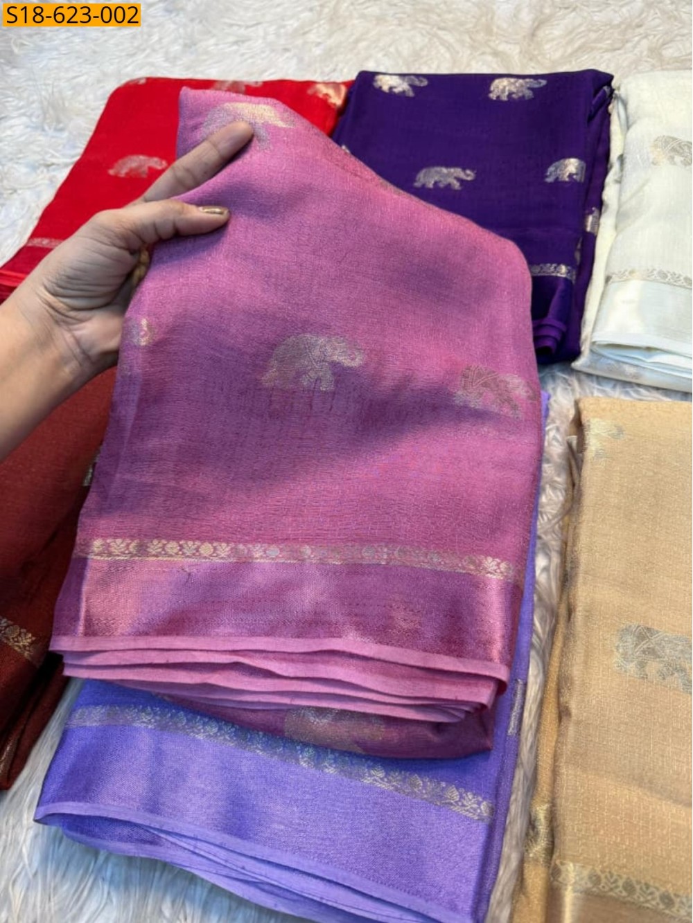 Viscose jute khadi sarees