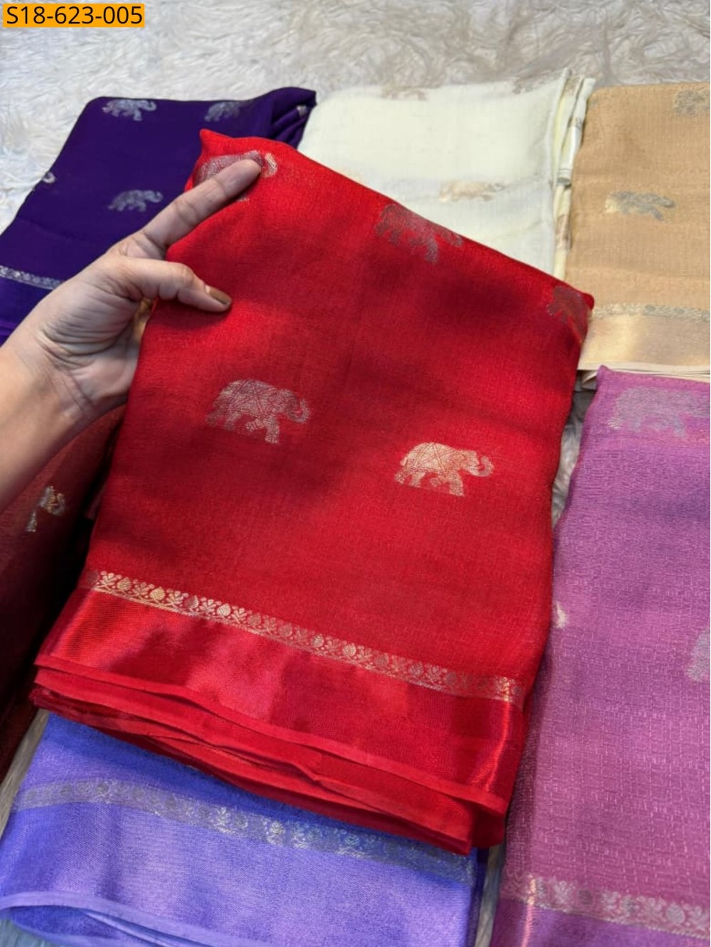 Viscose jute khadi sarees