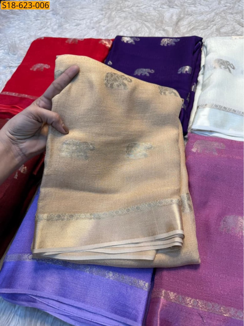 Viscose jute khadi sarees