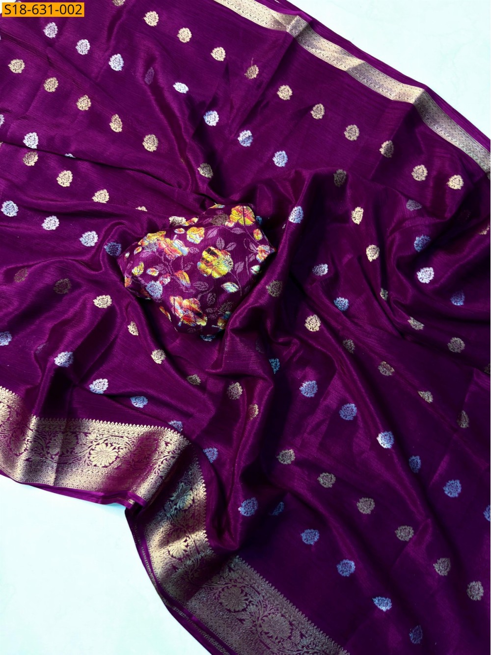 Chinon crepe silk Saree
