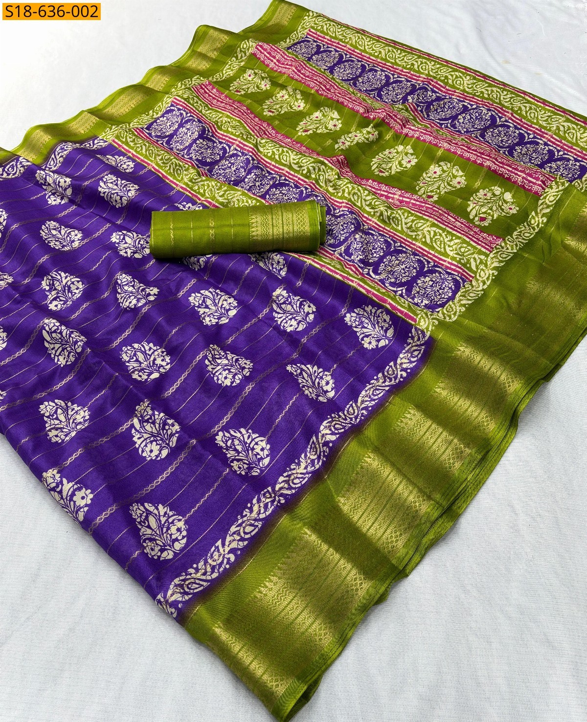 Violet Fancy Dola Silk Saree