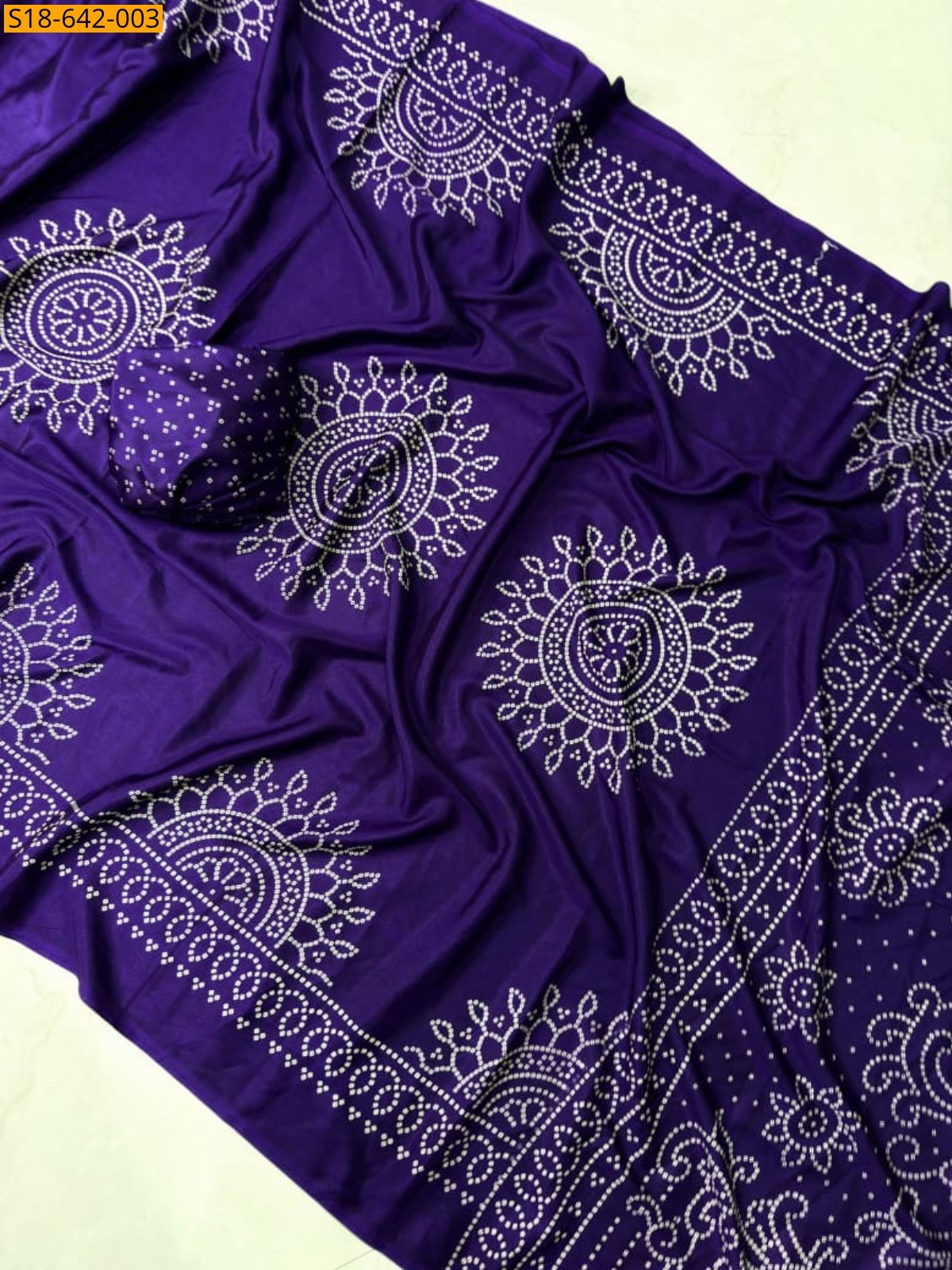 Violet Fancy Creap Gajji Silk Saree