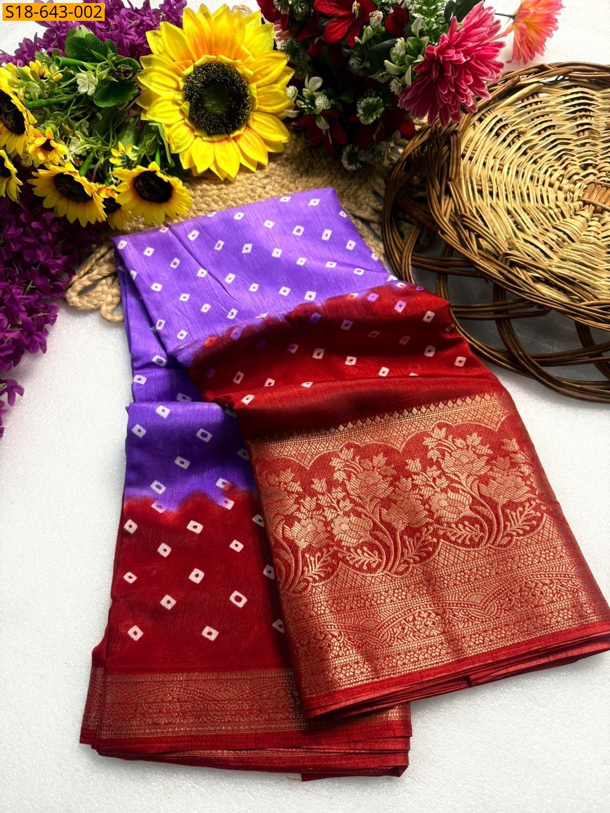 Violet Dola silk saree