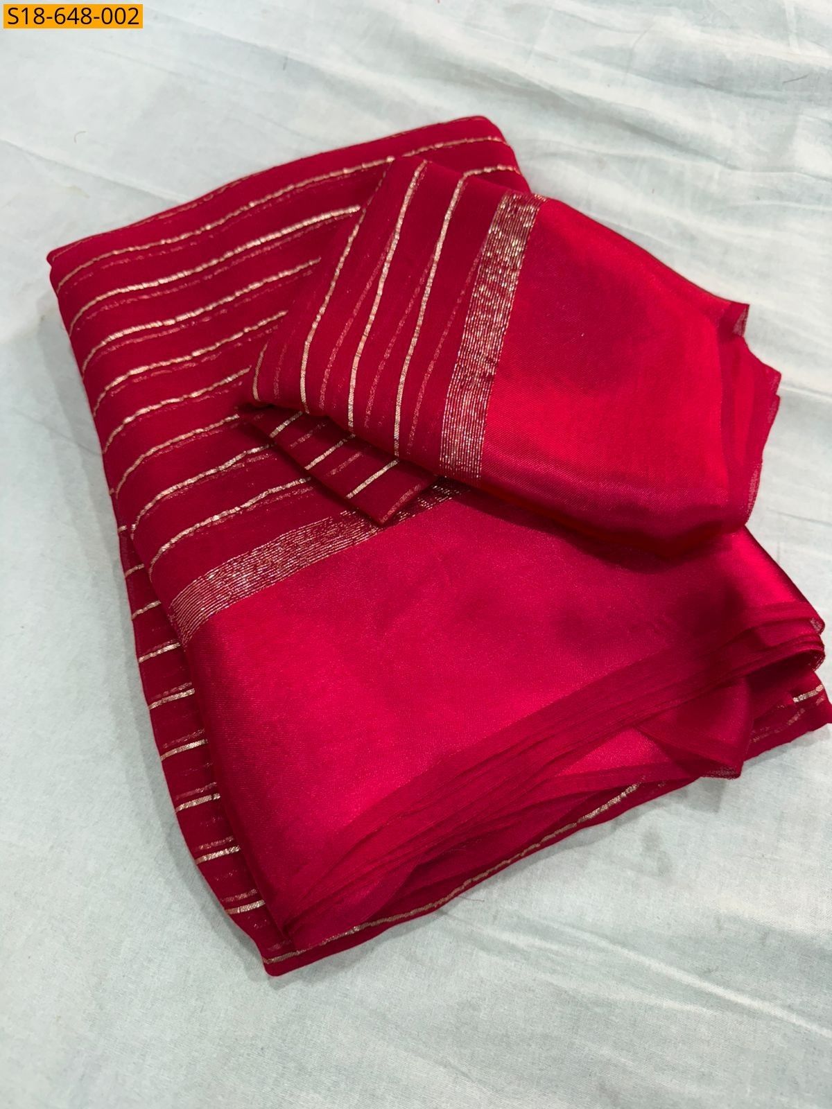 Pink Viscose Georgette Saree
