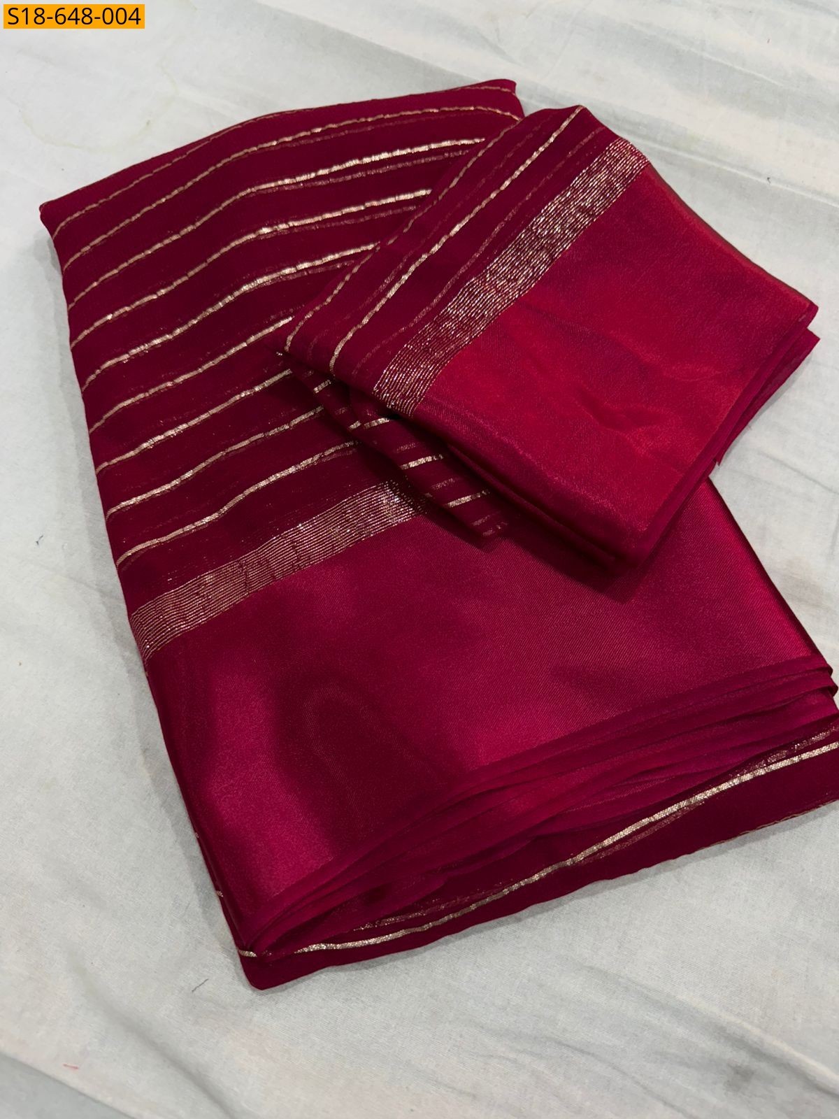 Maroon Viscose Georgette Saree