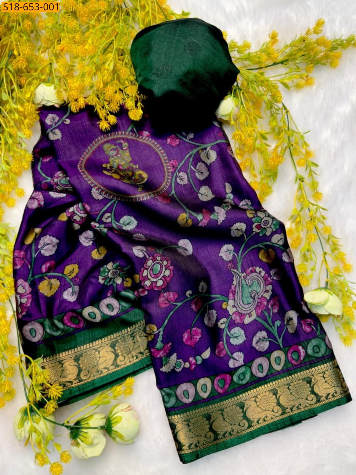 Violet Soft bleck dola silk sarees