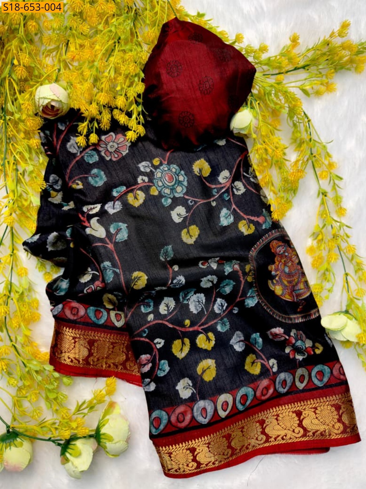 Black Soft bleck dola silk sarees