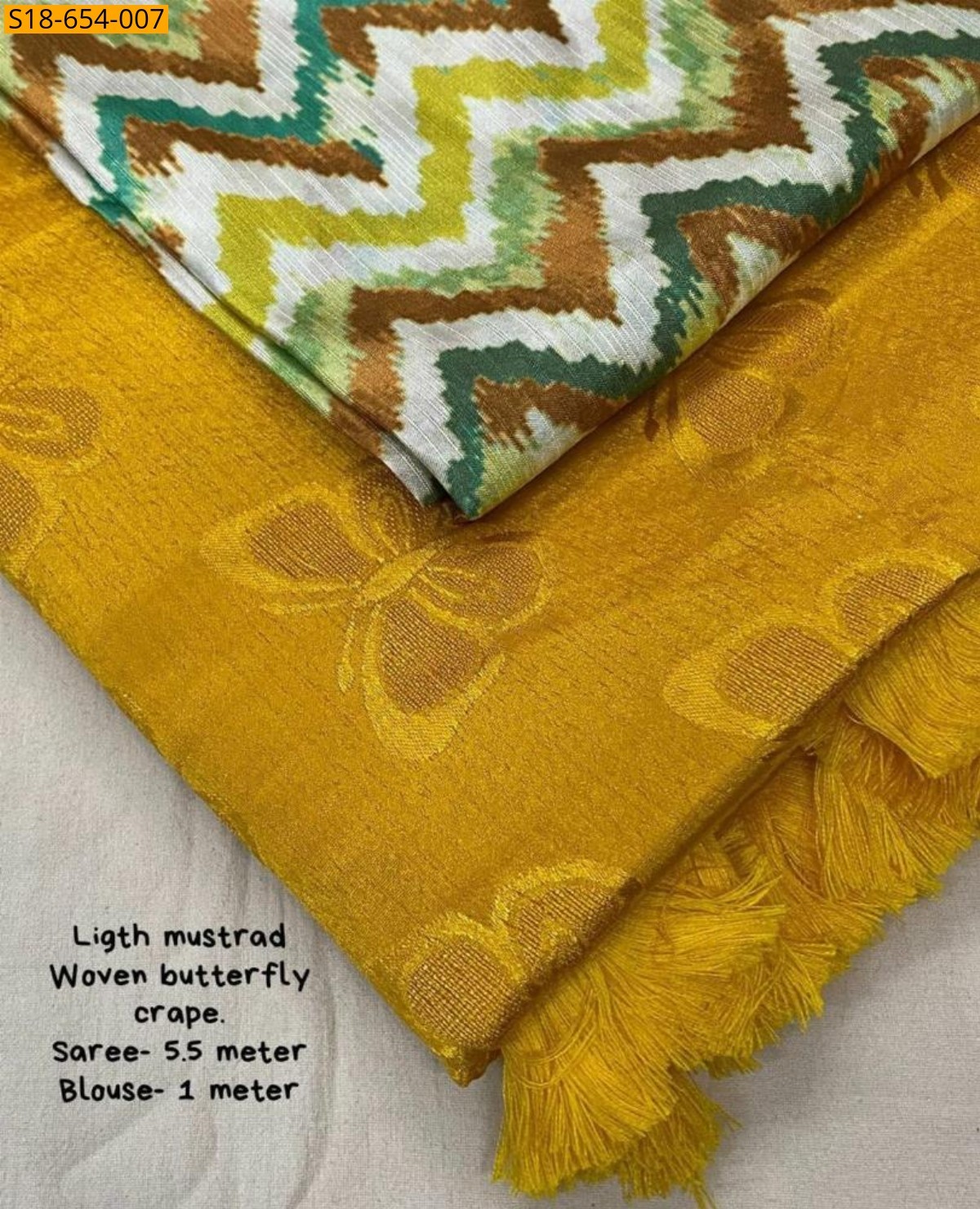 Light Mustard yellow Soft Turkey Silk Saree