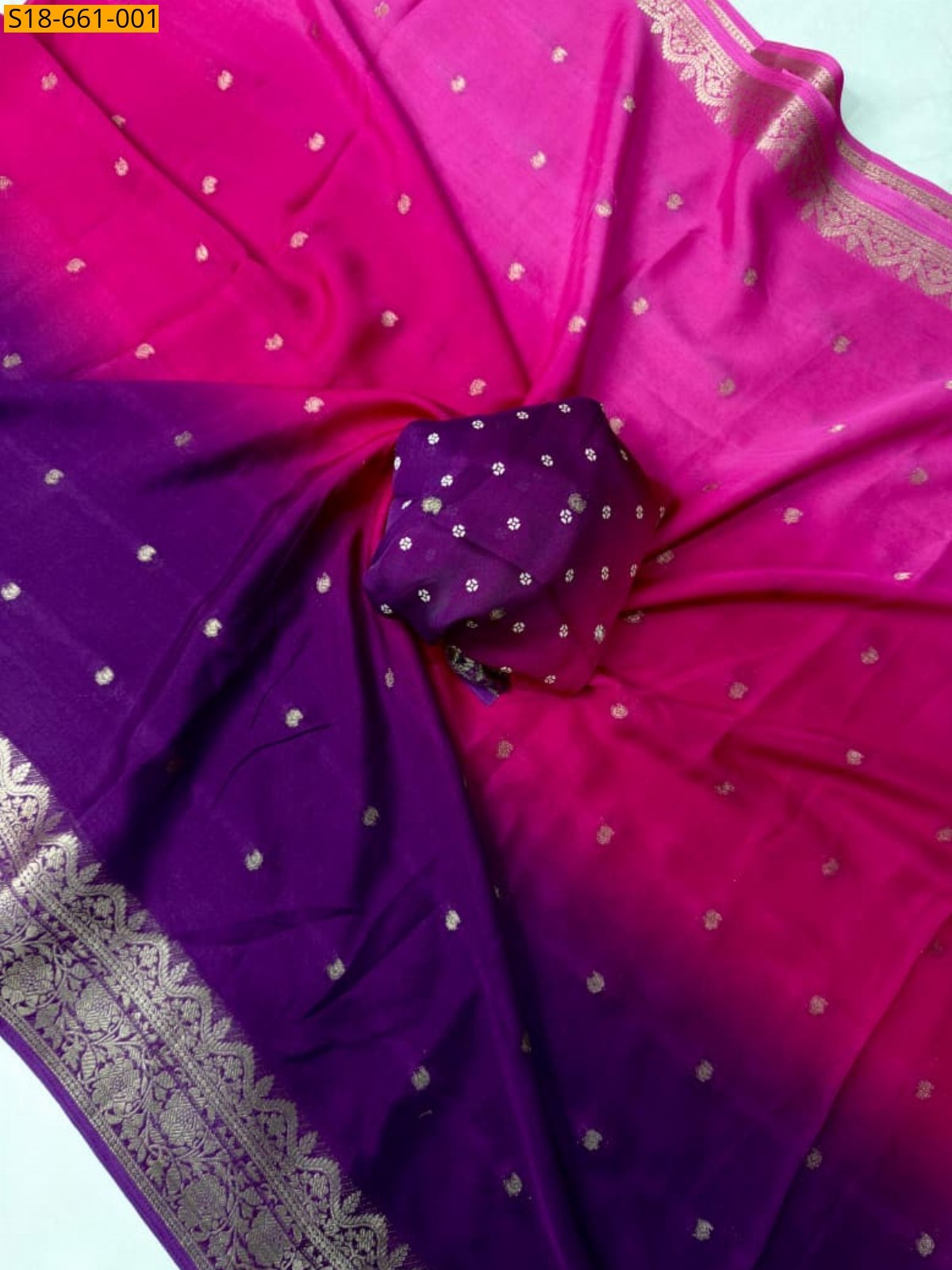Multi color Fancy Crape Silk saree