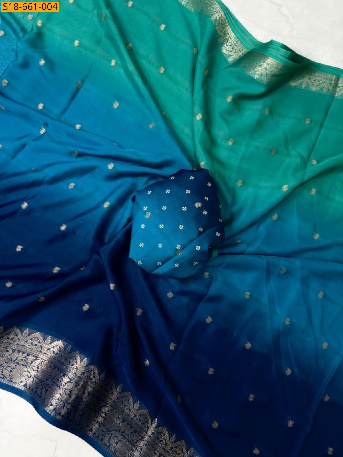 Multi color Fancy Crape Silk saree