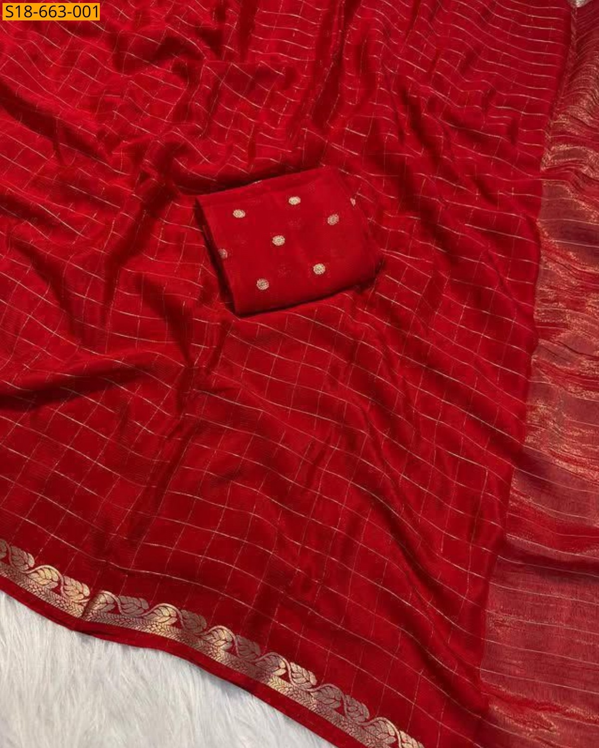 Brown Viscose Georgette Saree