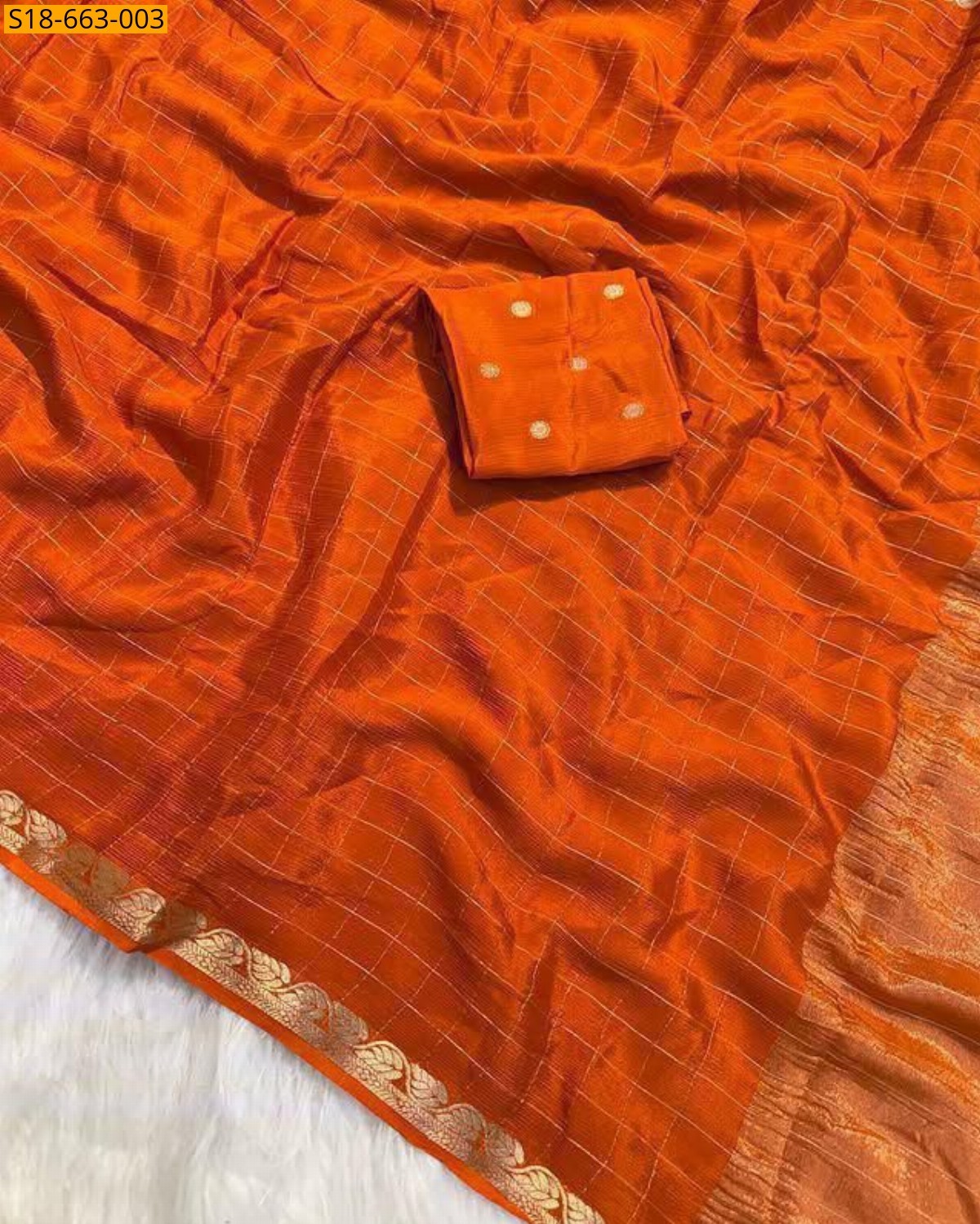 Dark Pink Viscose Georgette Saree