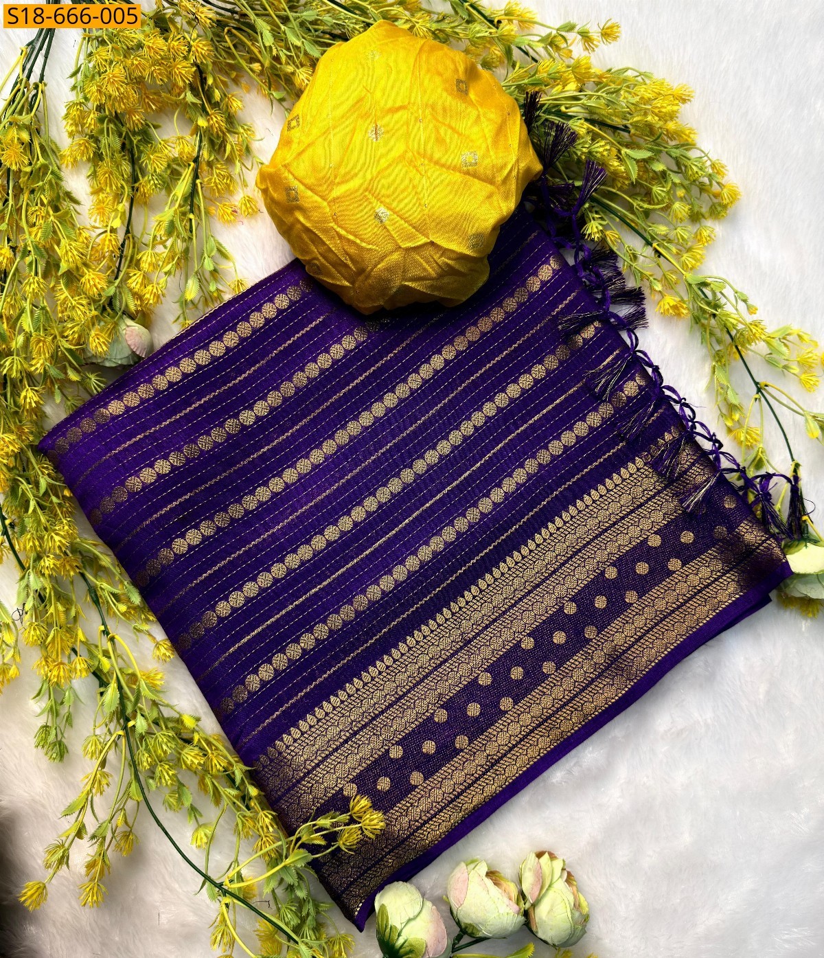 Violet Soft Dola Silk Sarees