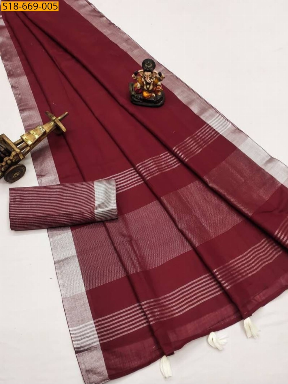 Fancy Linen Saree