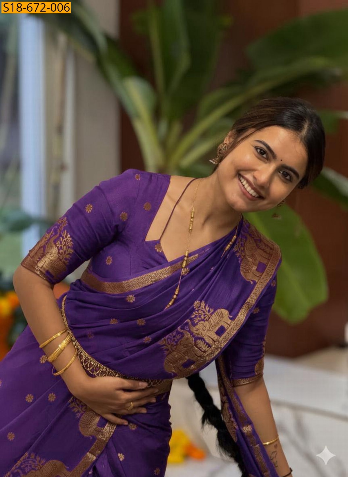 Violet Fancy Muslin Silk Saree