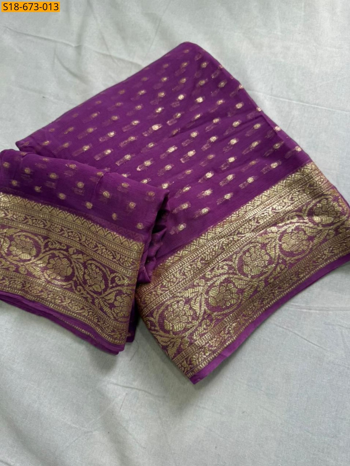Violet Fancy Viscose Georgette Saree