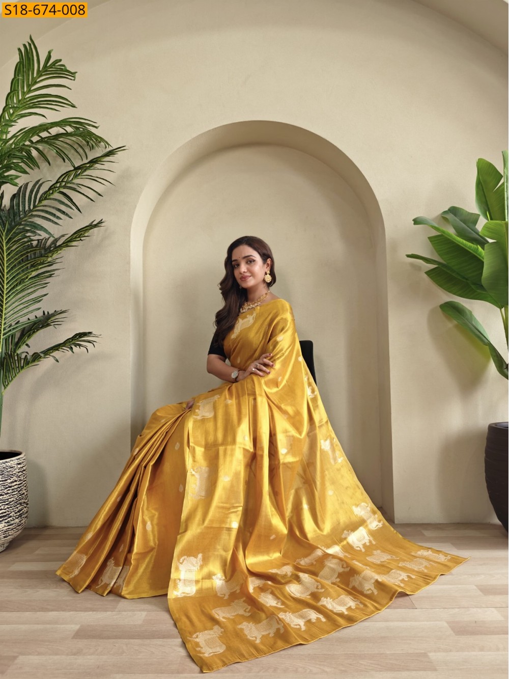 Premium Zari Tissue Saree