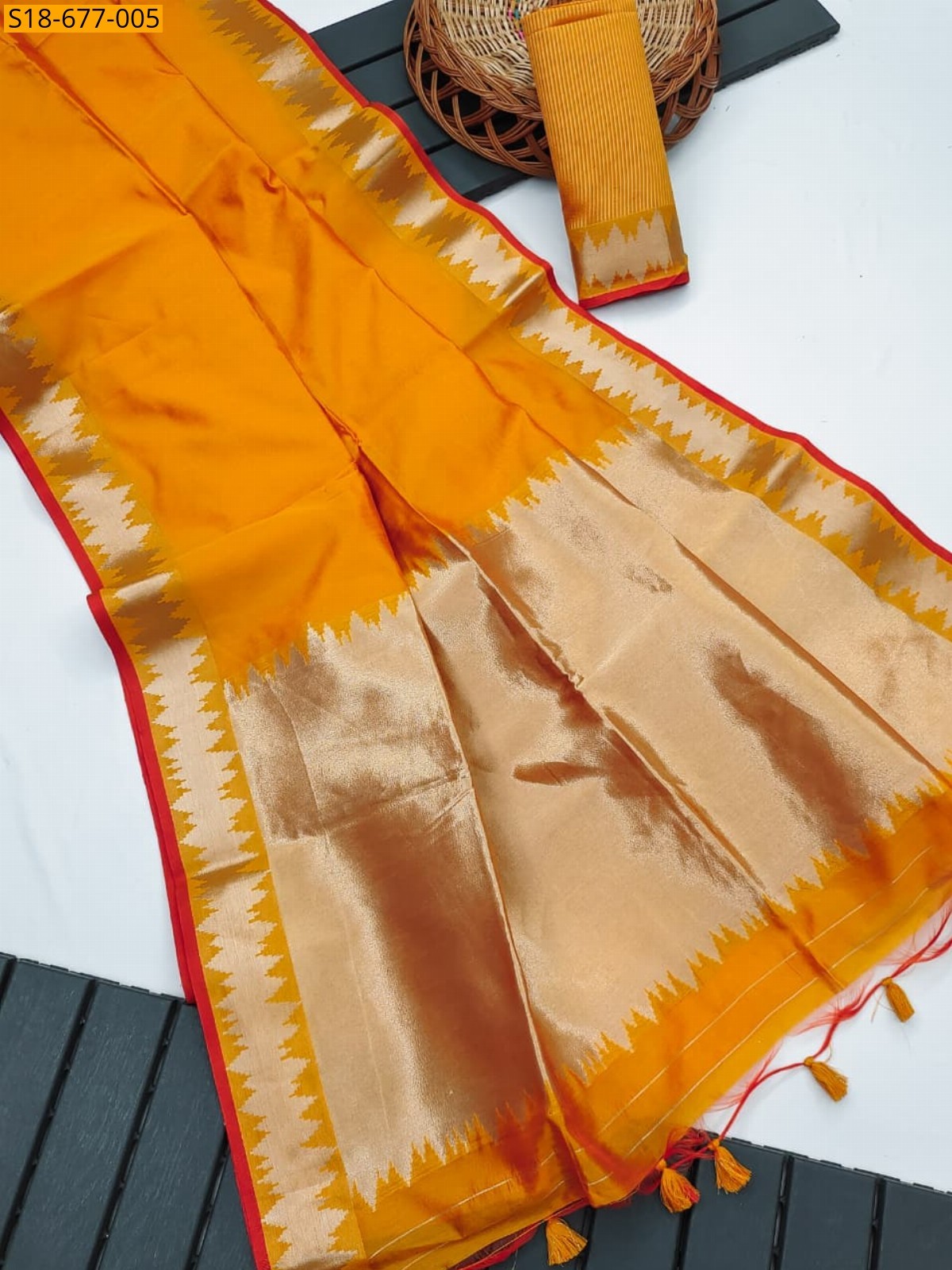 Mango Yellow Fancy khadi raw silk sarees