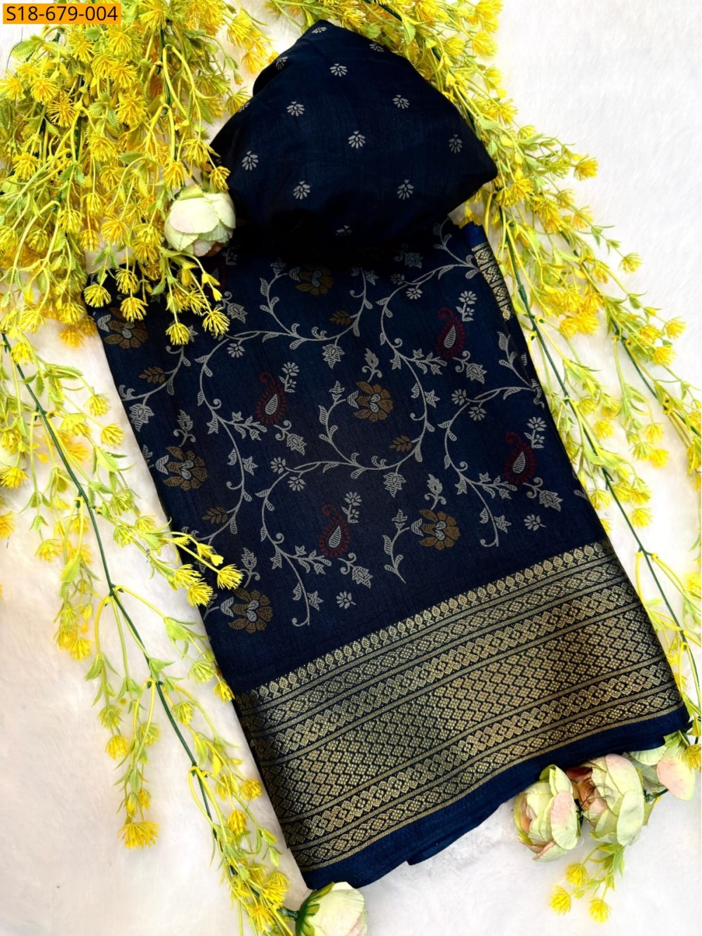 Soft bleck dola silk sarees