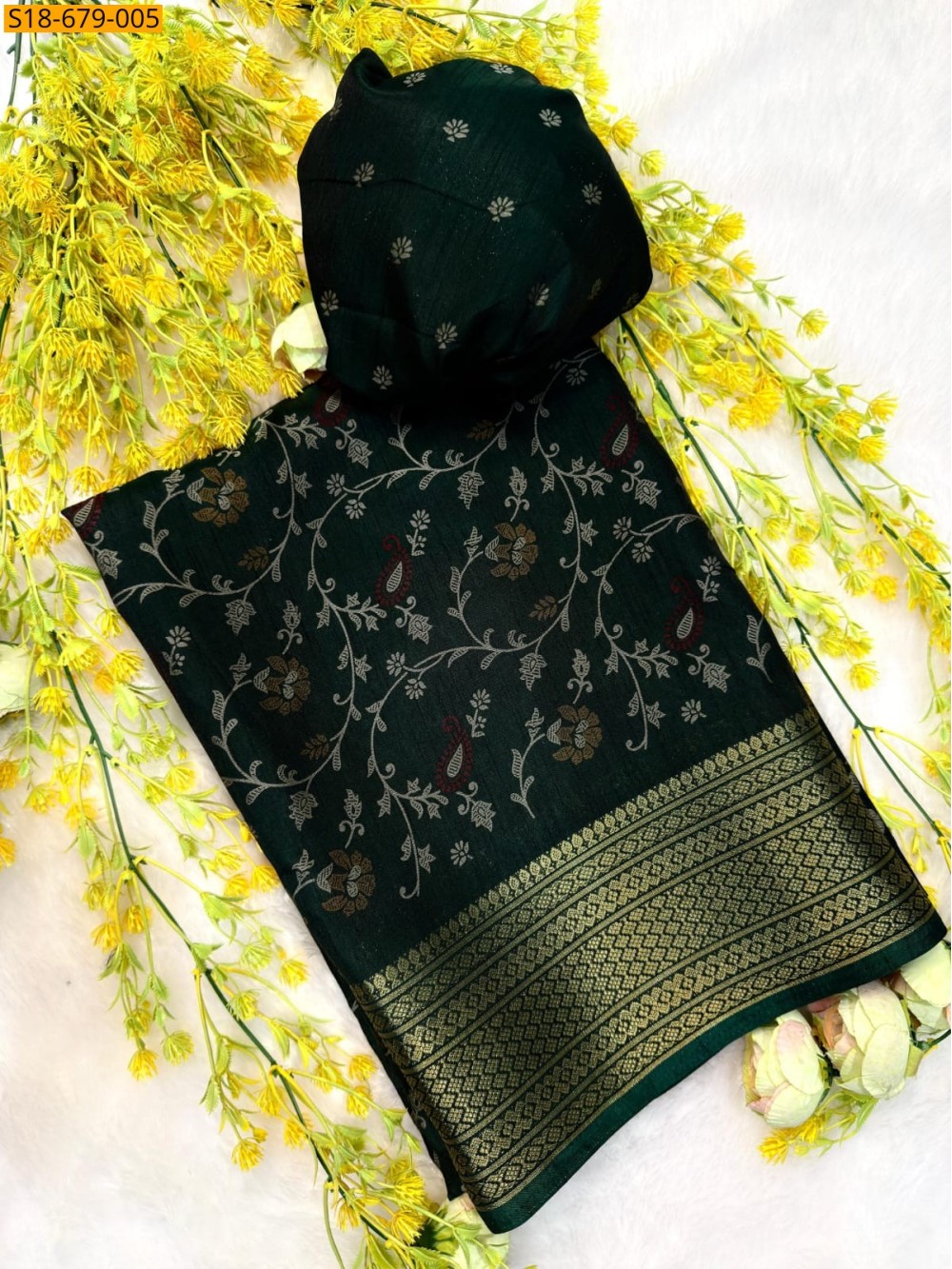 Soft bleck dola silk sarees