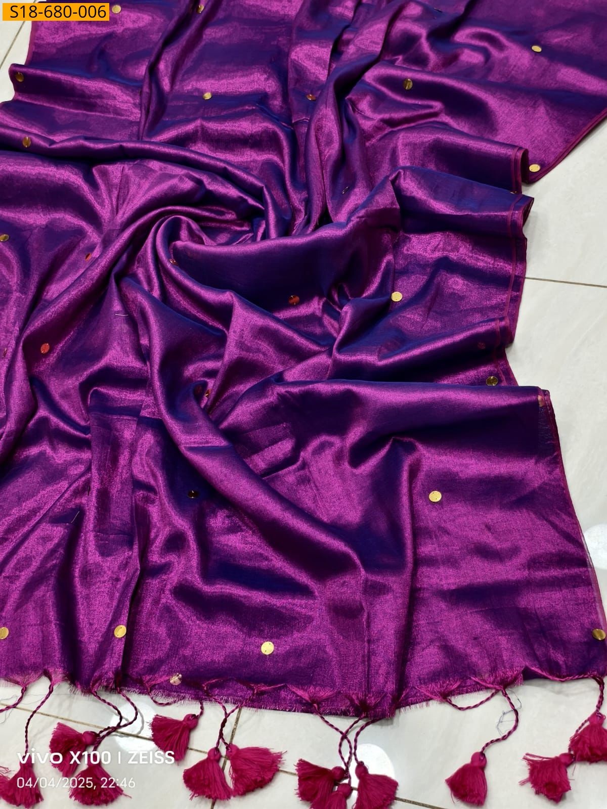 Magenta Fancy Linen Blooming Sarees