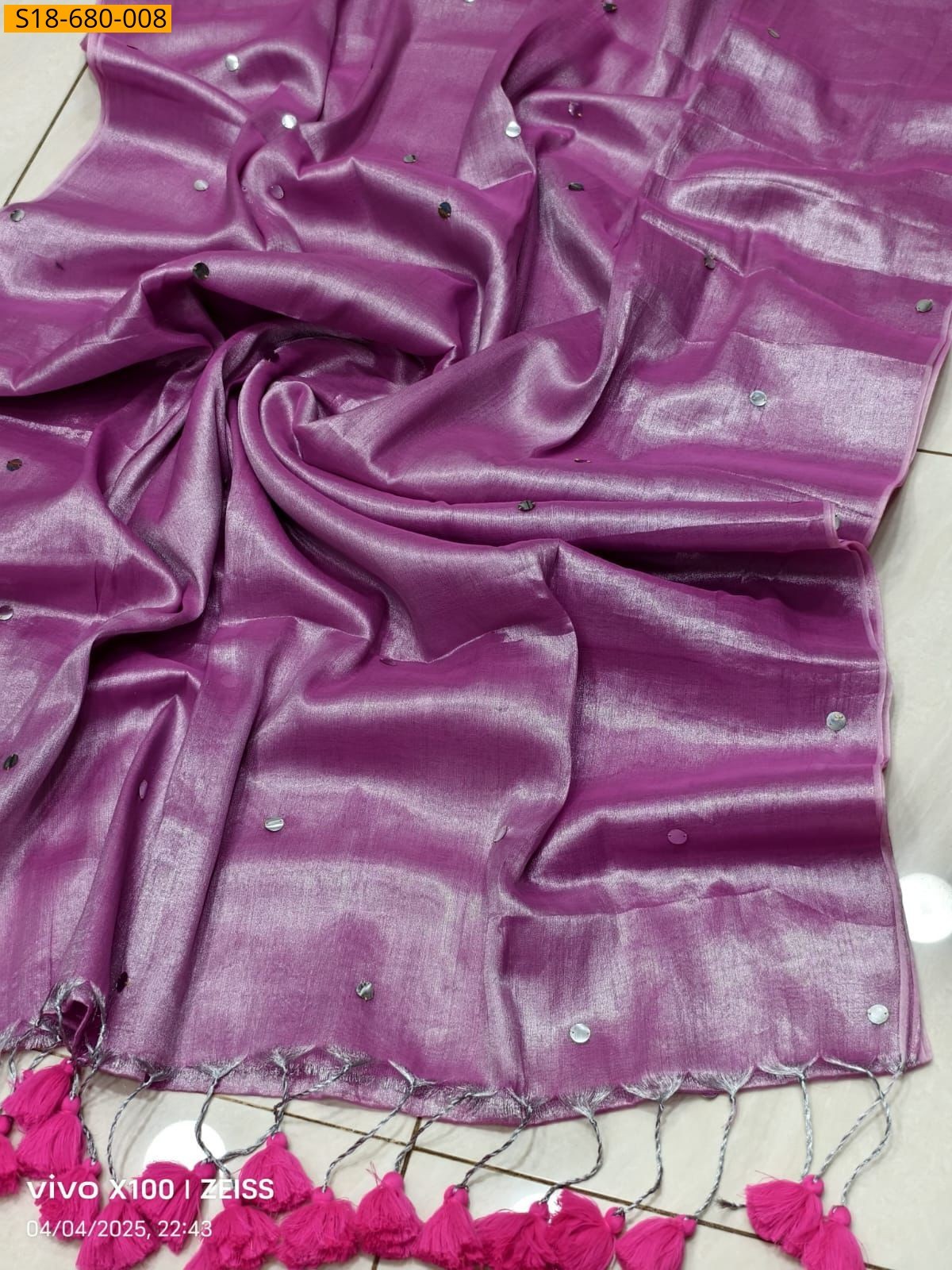 Pink Fancy Linen Blooming Sarees
