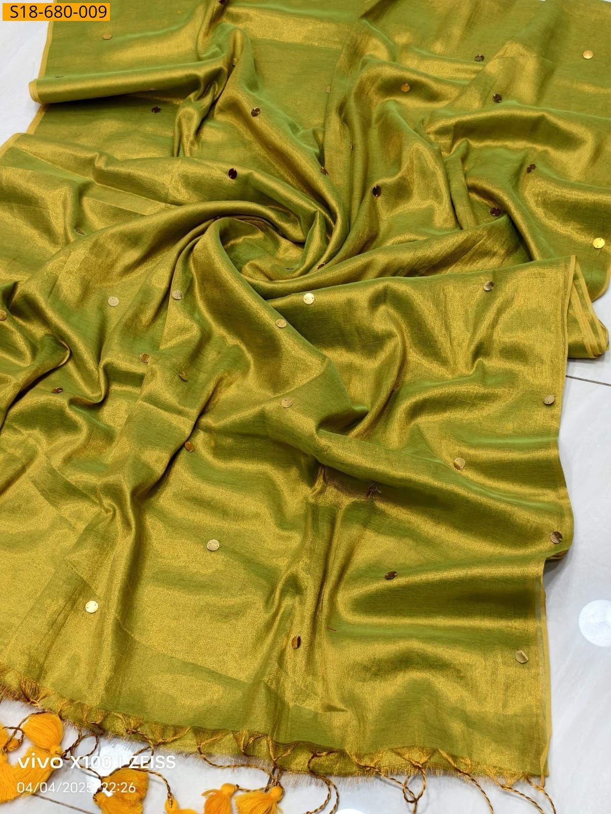 Neon Fancy Linen Blooming Sarees