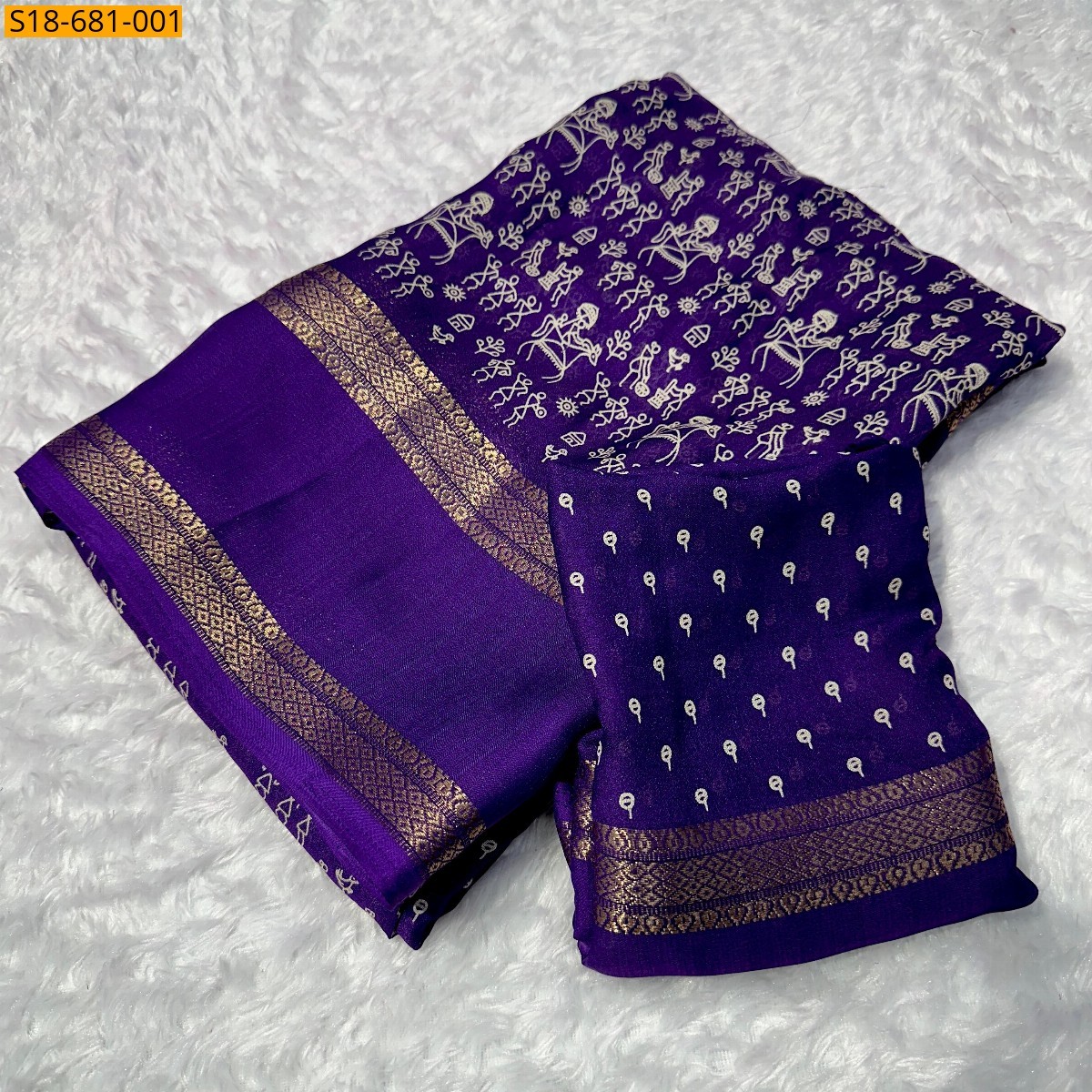 Violet Fancy Georgette sarees