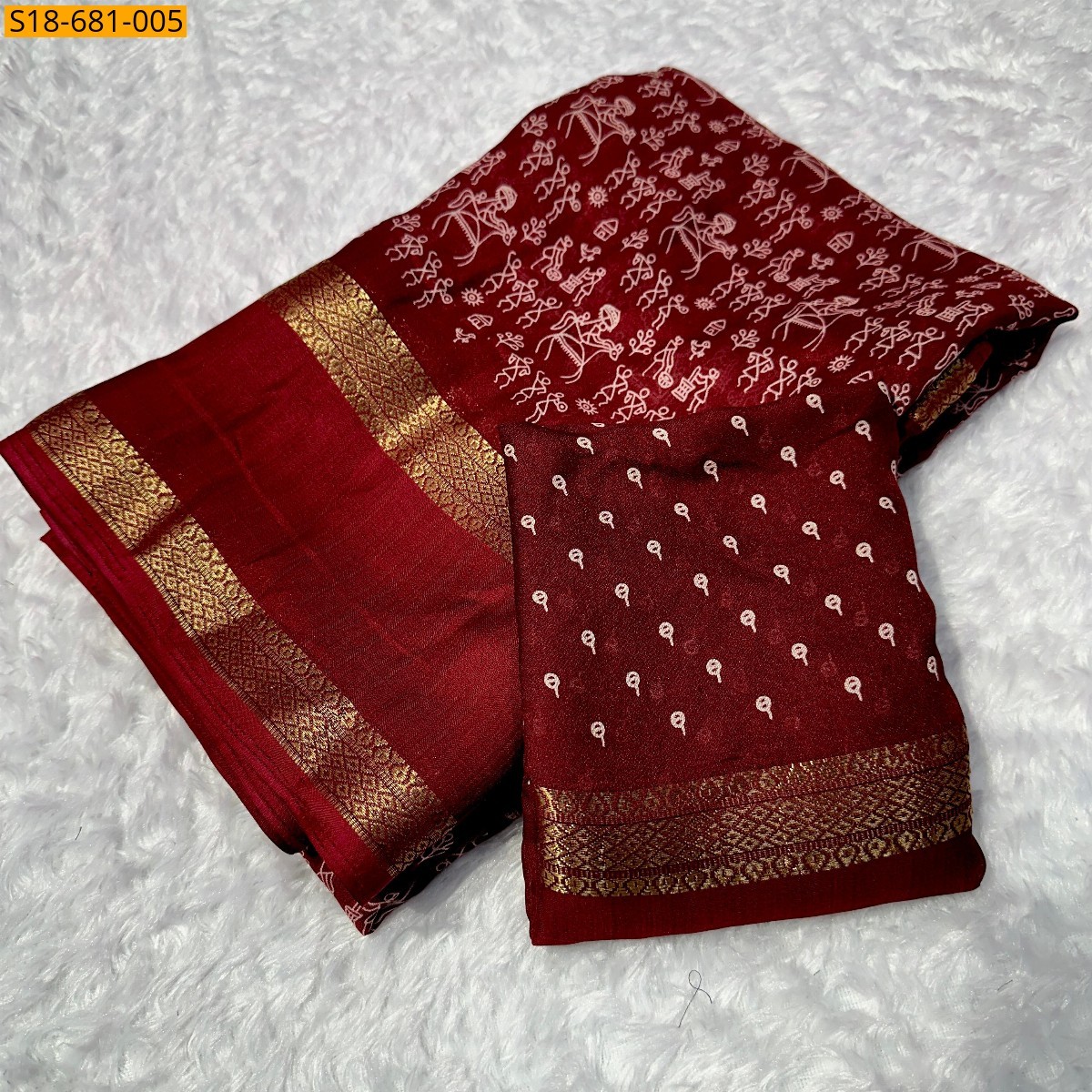 Maroon Fancy Georgette sarees